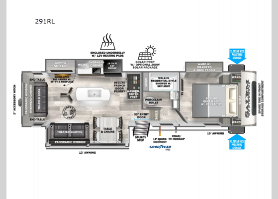 Floorplan - 2024 Salem Hemisphere 291RL Fifth Wheel