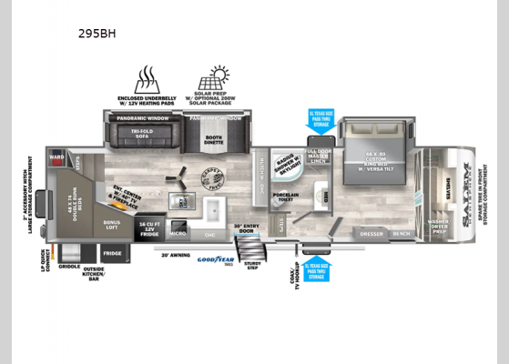 Floorplan - 2024 Salem Hemisphere 295BH Fifth Wheel