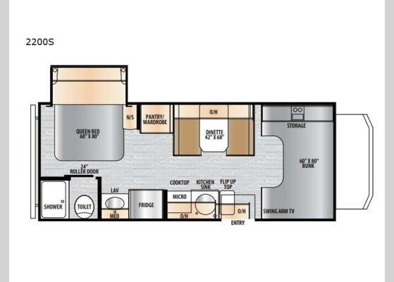 Floorplan - 2025 Entrada 2200S Motor Home Class C