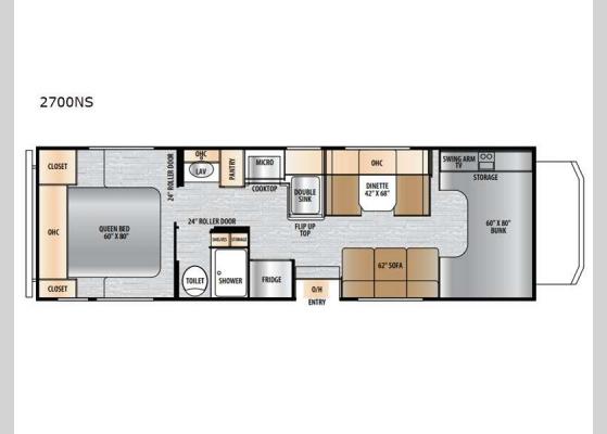 Floorplan - 2025 Entrada 2700NS Motor Home Class C