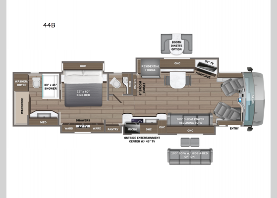 Floorplan - 2025 Anthem 44B Motor Home Class A - Diesel