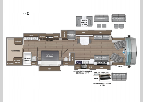 Floorplan - 2025 Anthem 44D Motor Home Class A - Diesel