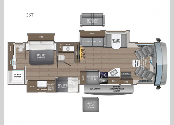 Floorplan - 2025 Emblem 36T Motor Home Class A