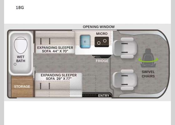 Floorplan - 2025 Rize 18G Motor Home Class B