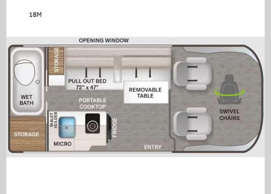 Floorplan - 2025 Rize 18M Motor Home Class B