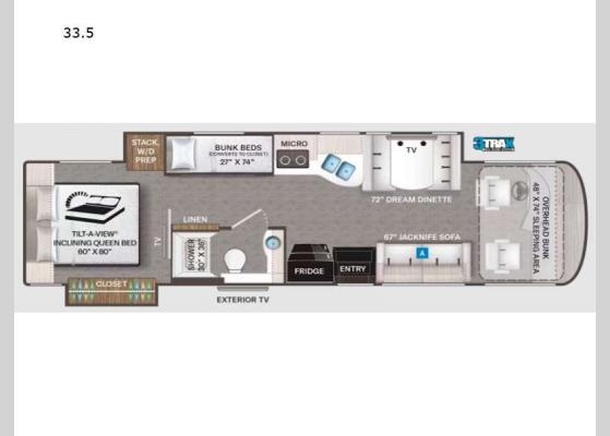 Floorplan - 2025 Palazzo GT 33.5 Motor Home Class A - Diesel