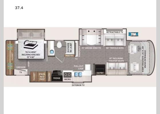 Floorplan - 2025 Palazzo GT 37.4 Motor Home Class A - Diesel