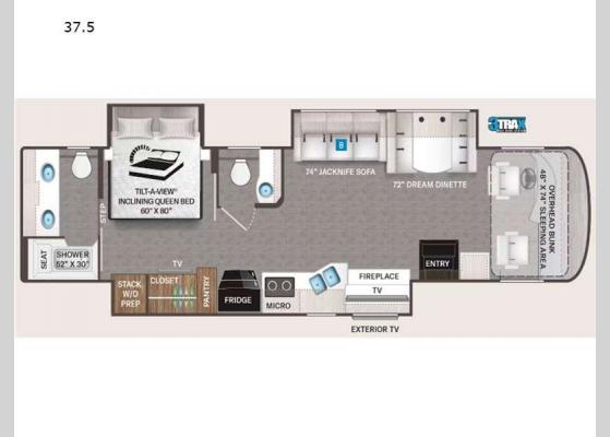 Floorplan - 2025 Palazzo GT 37.5 Motor Home Class A - Diesel