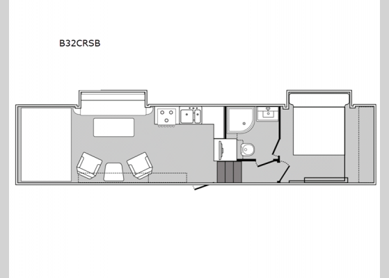 Floorplan - 2025 Blaze'n B32CRSB Toy Hauler Fifth Wheel