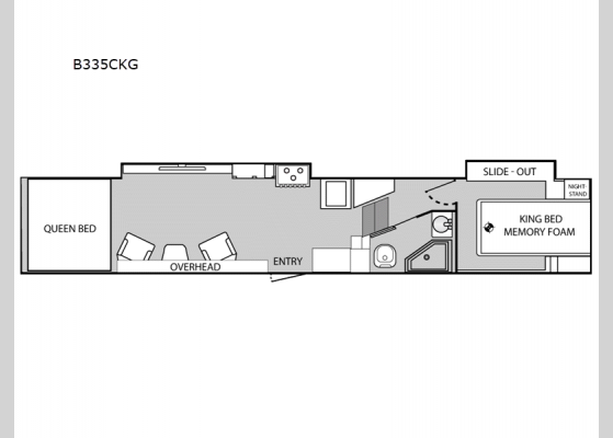 Floorplan - 2025 Blaze'n B335CKG Toy Hauler Fifth Wheel