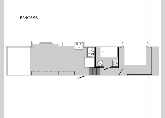 Floorplan - 2025 Blaze'n B34GSSB Toy Hauler Fifth Wheel