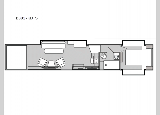 Floorplan - 2025 Blaze'n B3917KDTS Toy Hauler Fifth Wheel