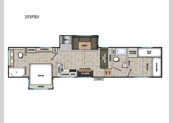 Floorplan - 2026 Chaparral 355FBX Fifth Wheel