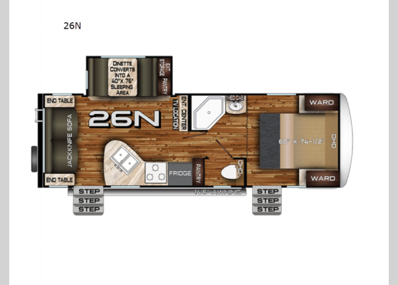 Floorplan - 2023 Nash 26N Travel Trailer