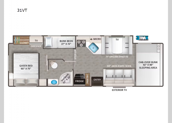 Floorplan - 2025 Geneva 31VT Motor Home Class C