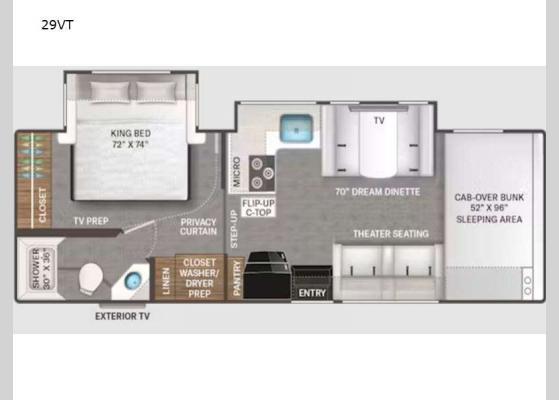 Floorplan - 2025 Geneva 29VT Motor Home Class C