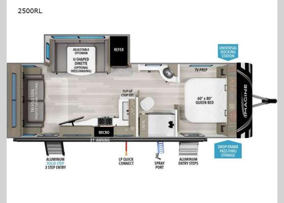 Floorplan - 2025 Imagine 2500RL Travel Trailer