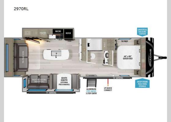 Floorplan - 2025 Imagine 2970RL Travel Trailer