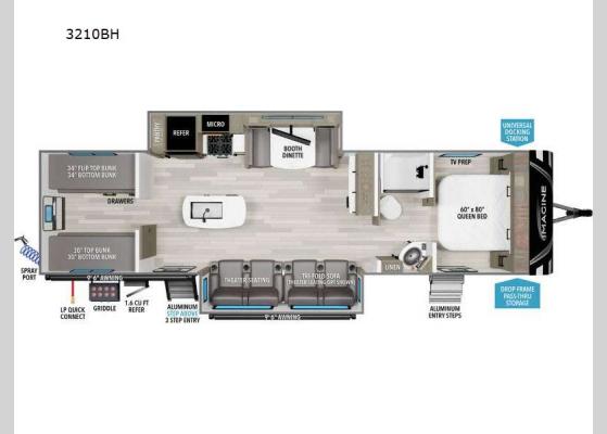 Floorplan - 2025 Imagine 3210BH Travel Trailer