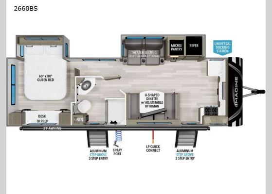 Floorplan - 2025 Imagine 2660BS Travel Trailer