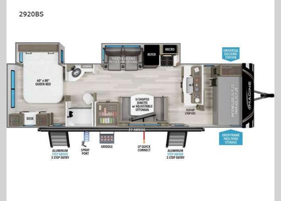 Floorplan - 2025 Imagine 2920BS Travel Trailer