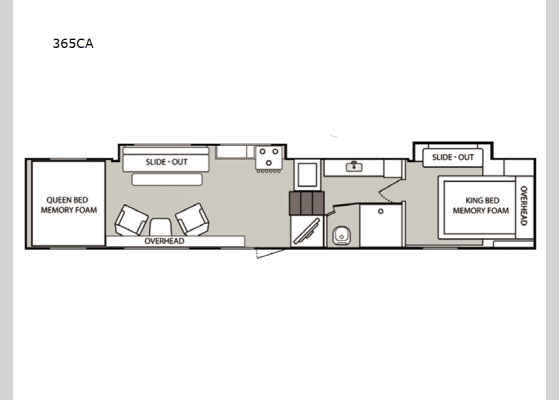 Floorplan - 2024 MGM 365CA Toy Hauler Fifth Wheel