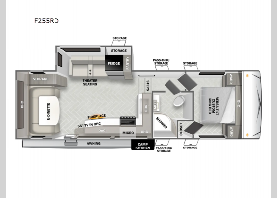 Floorplan - 2025 Wildwood F255RD Fifth Wheel