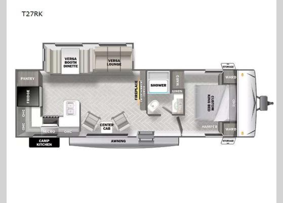 Floorplan - 2025 Wildwood T27RK Travel Trailer