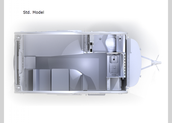 Floorplan - 2025 TAB 360 Std. Model Teardrop Trailer