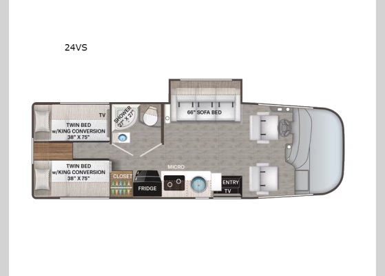 Floorplan - 2026 Geneva 24VS Motor Home Class A