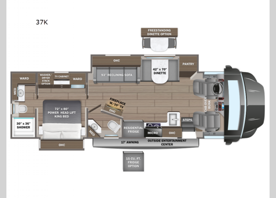 Floorplan - 2025 Accolade 37K Motor Home Super C - Diesel