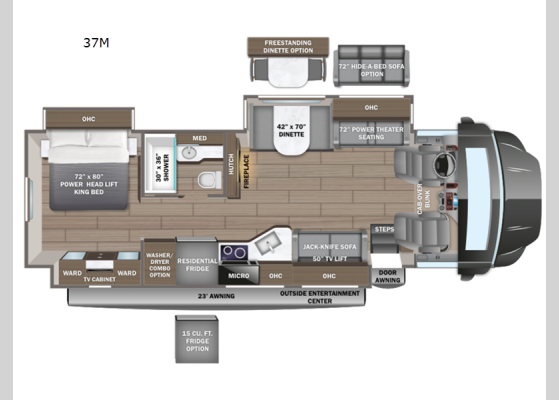 Floorplan - 2025 Accolade 37M Motor Home Super C - Diesel