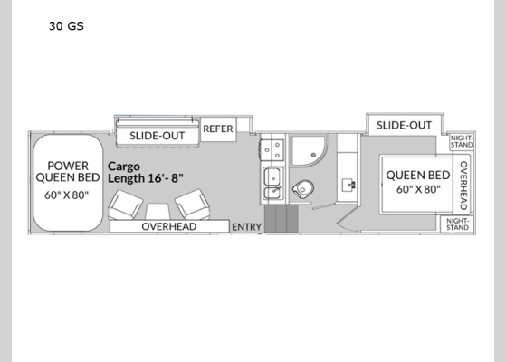 Floorplan - 2024 Genesis Supreme 30 GS Toy Hauler Fifth Wheel