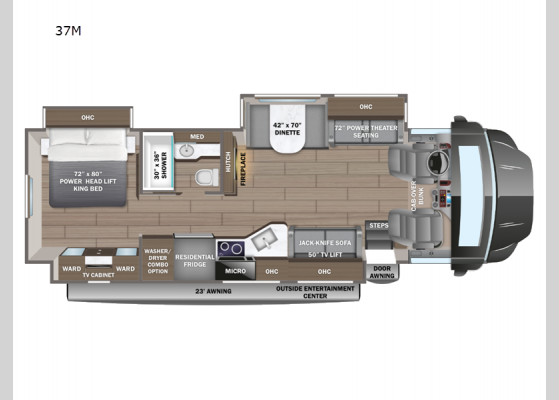 Floorplan - 2025 Seneca 37M Motor Home Super C - Diesel