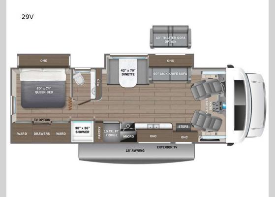 Floorplan - 2025 Odyssey 29V Motor Home Class C