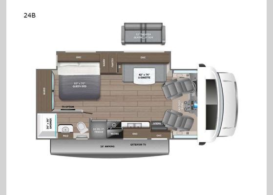 Floorplan - 2025 Odyssey 24B Motor Home Class C