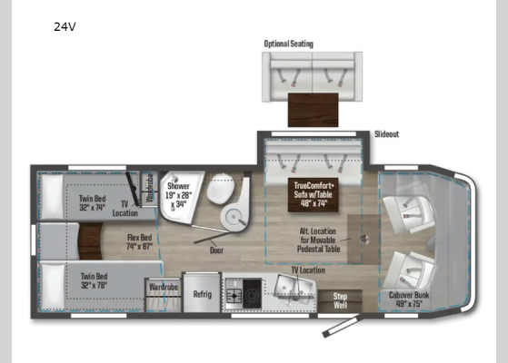 Floorplan - 2025 Navion 24V Motor Home Class C - Diesel