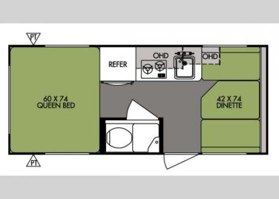 Floorplan - 2014 R Pod RP 171 Travel Trailer