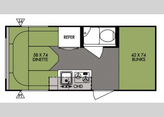 Floorplan - 2014 R Pod RP 172 Travel Trailer