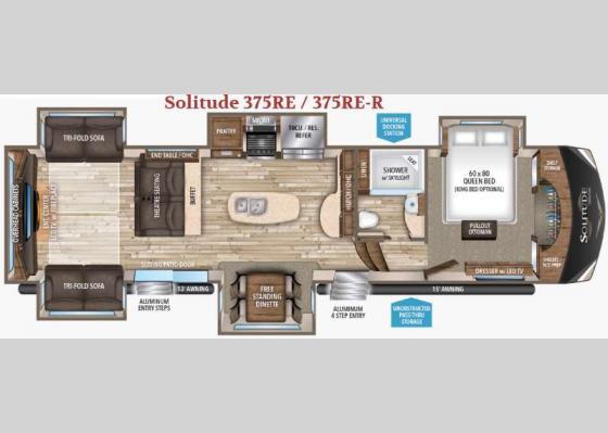 Floorplan - 2017 Solitude 375RE R Fifth Wheel
