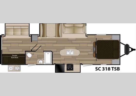 Floorplan - 2017 Shadow Cruiser S-318TSB Travel Trailer
