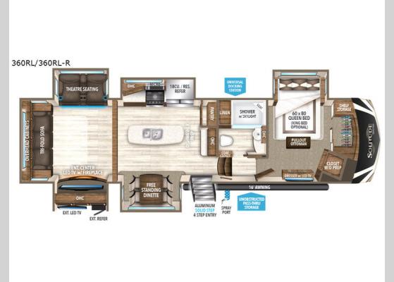 Floorplan - 2018 Solitude 360RL Fifth Wheel