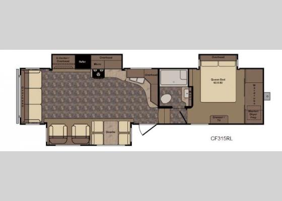 Floorplan - 2018 Cruiser CF315RL Fifth Wheel