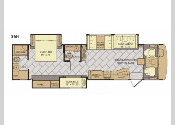 Floorplan - 2018 Bounder 36H Motor Home Class A