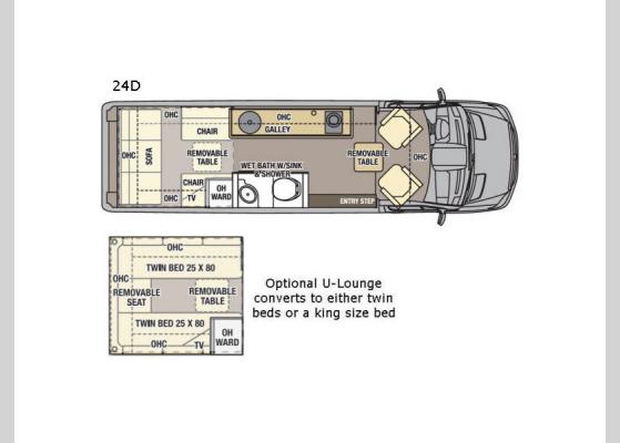 Floorplan - 2018 Galleria 24D Motor Home Class B - Diesel