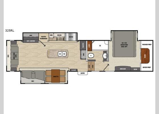 Floorplan - 2018 Brookstone 325RL Fifth Wheel