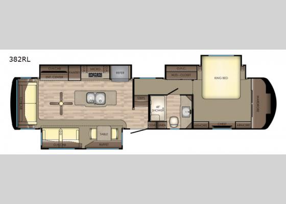 Floorplan - 2019 Redwood 382RL Fifth Wheel