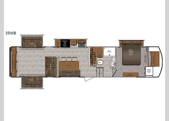 Floorplan - 2019 Wildcat 35WB Fifth Wheel