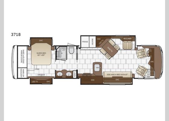 Floorplan - 2019 Dutch Star 3718 Motor Home Class A - Diesel