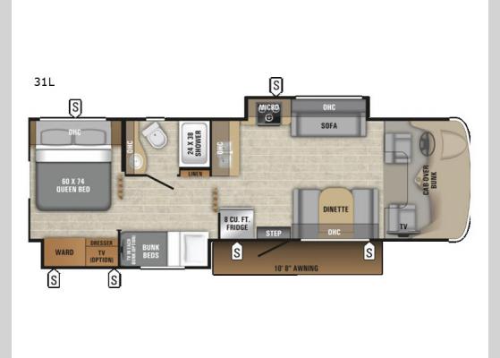 Floorplan - 2019 Odyssey 31L Motor Home Class C